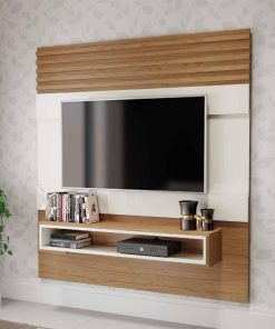 PANEL 140CM CON NICHO BLANCO HUESO/ FREIJO