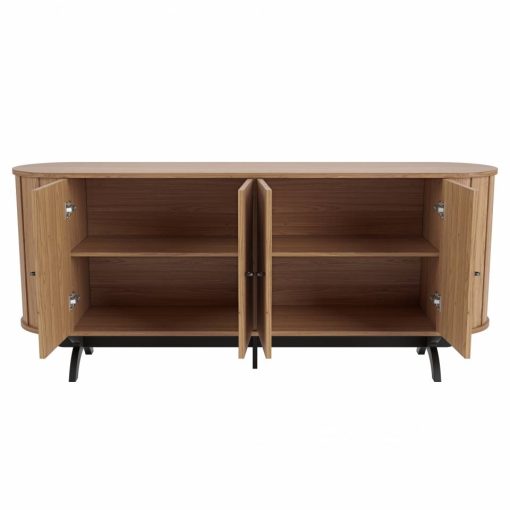 BUFFET CURVO C/4 PUERTAS FREIJO / NEGRO MATE - Imagen 4