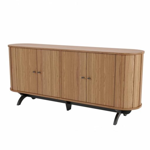 BUFFET CURVO C/4 PUERTAS FREIJO / NEGRO MATE - Imagen 3