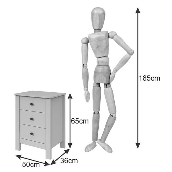 MESA DE NOCHE MAGGIORE BLANCA - Imagen 3