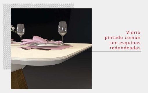 MESA ARGO 136X90X3 CEDRO/OFF WHITE - Imagen 3