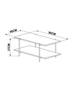 CA0105 MESA DE APOYO LATERAL VERMONT NEGRO 27870 - Imagen 2