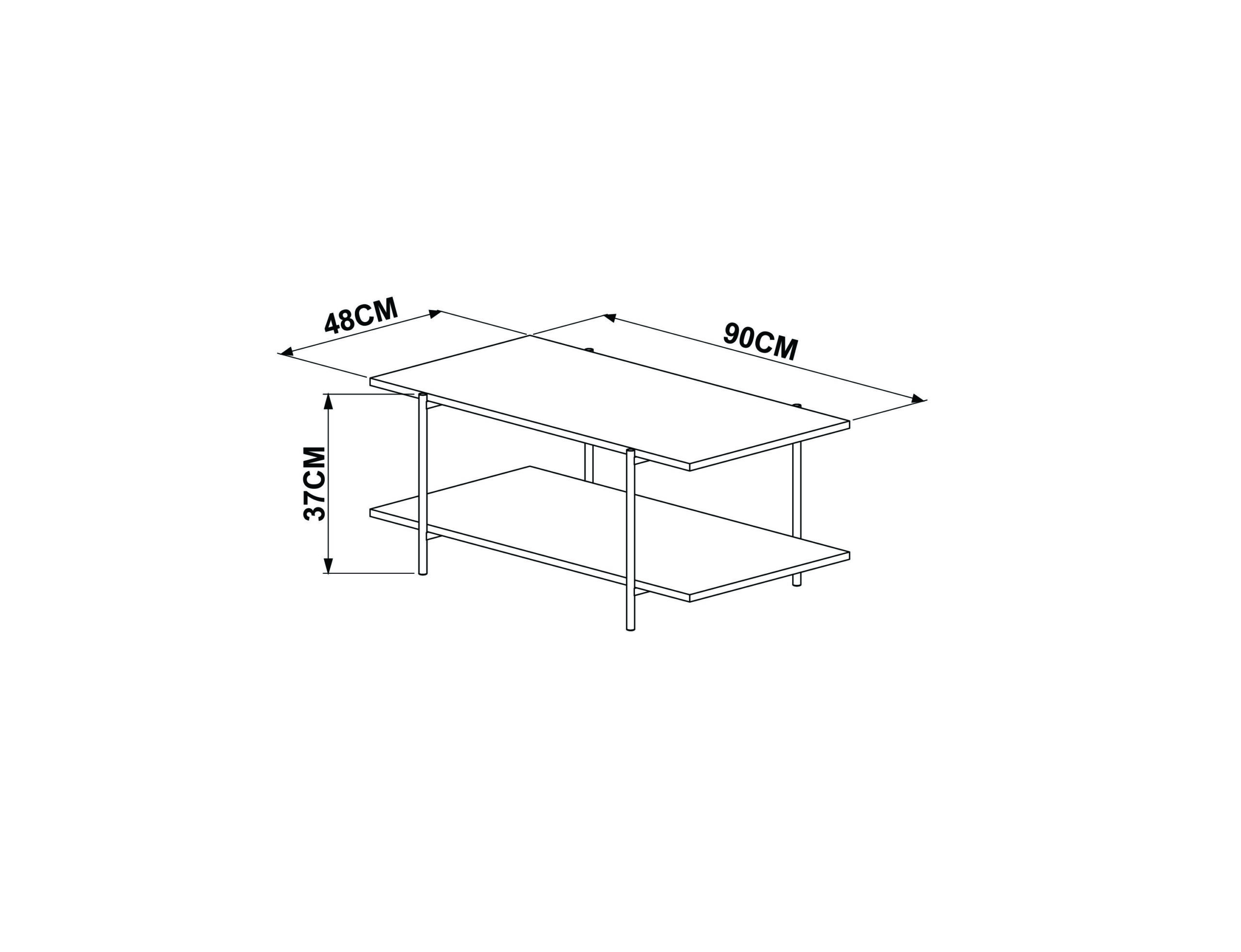CA0105 MESA DE APOYO LATERAL VERMONT NEGRO 27870 - Imagen 2