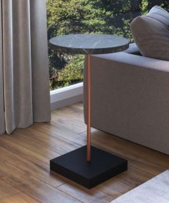 MESA LATERAL BOOKSHELF MARQUINA/ COBRE