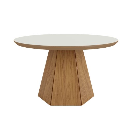 MESA DE CENTRO 70CM BLANCO HUESO/ FREIJO - Imagen 3