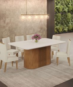 MES MUNIQUE 1700X900X30 FREIJO/ OFF WHITE