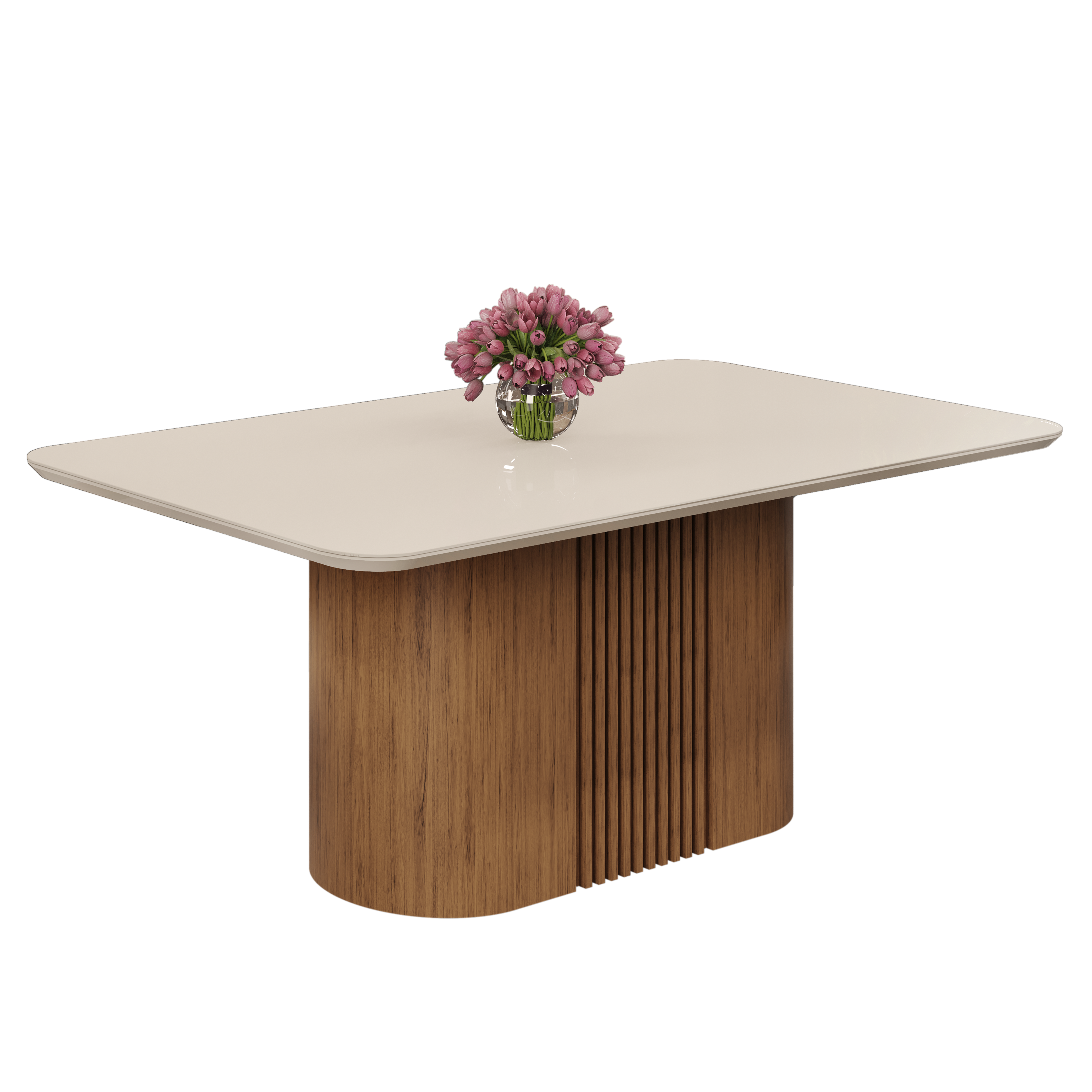 MES MUNIQUE 1700X900X30 FREIJO/ OFF WHITE - Imagen 3