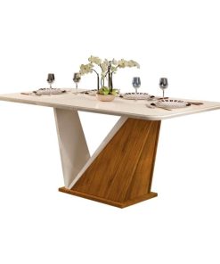 MESA DE COMEDOR FORME 1800X900X30 FREIJO/ OFF WHITE - Imagen 3
