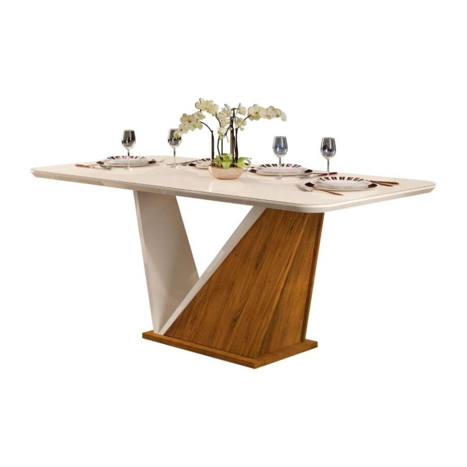 MESA DE COMEDOR FORME 1800X900X30 FREIJO/ OFF WHITE - Imagen 3