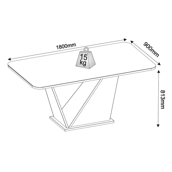 MESA DE COMEDOR FORME 1800X900X30 FREIJO/ OFF WHITE - Imagen 2