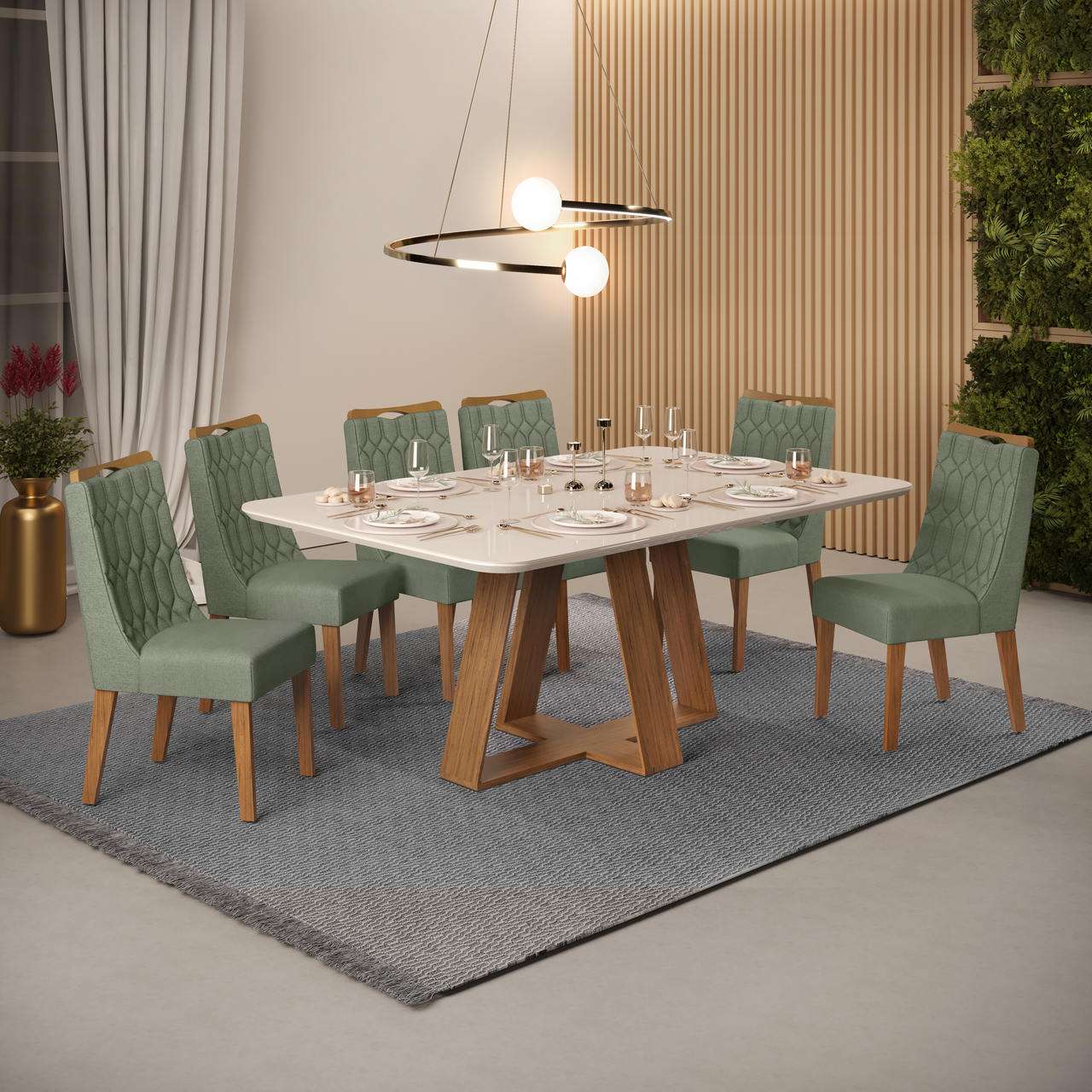 MESA DE COMEDOR CELESTE 160X90X30 FREIJO/ OFF WHITE