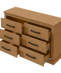 Alternative view of GAVETERO HORIZONTAL RUSTIC CON 06  CAJONES AMENDOA CLEAN