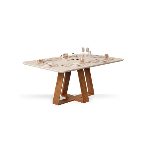 MESA DE COMEDOR CELESTE 160X90X30 FREIJO/ OFF WHITE - Imagen 3