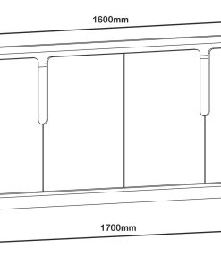 Alternative view of BUFFET LIZZ 170 CM 4 PUERTAS OFF WHITE HIGH GLOSS/CEDAR