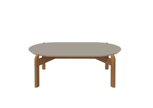 MESA DE CENTRO LIZZ OBLONGA OFF WHITE HIGH GLOSS/ CEDAR - Imagen 6
