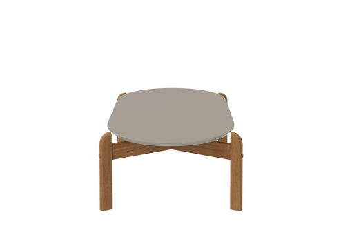 MESA DE CENTRO LIZZ OBLONGA OFF WHITE HIGH GLOSS/ CEDAR - Imagen 3