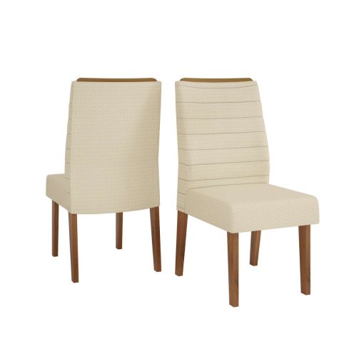 SILLA ONDINA  CEDRO/LINHO BEGE