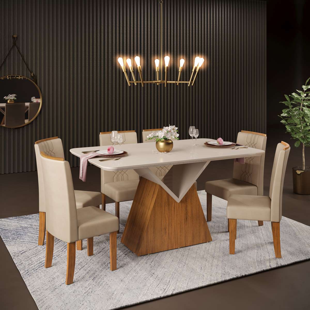 MESA ARGO 136X90X3 FREIJO/OFF WHITE