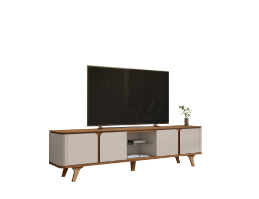 RACK MONACO 217 CM CEDAR/OFF WHITE HIGH GLOSS - Imagen 3
