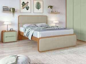 CAMA LOOP 1,40 2025 TEJIDO BOUCLE VERDE AMENDOA