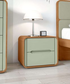 MESA DE NOCHE LOOP AMENDOA CLEAN/VERDE