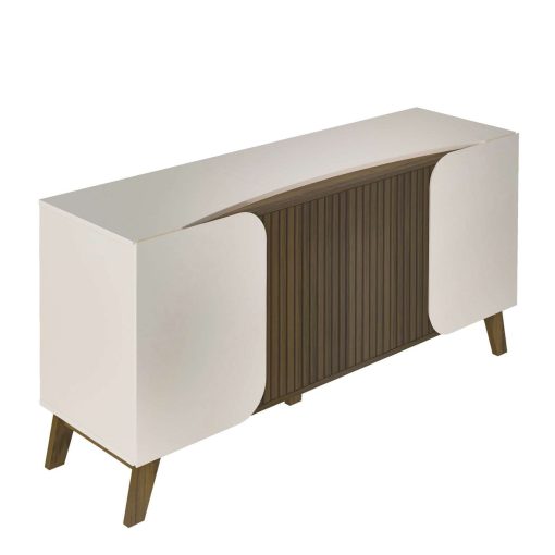 CREDENZA-BUFFET ELEGANCE- OFF WHITE/ PINO RIPADO - Imagen 9