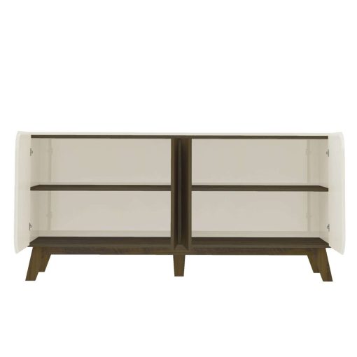 CREDENZA-BUFFET ELEGANCE- OFF WHITE/ PINO RIPADO - Imagen 3