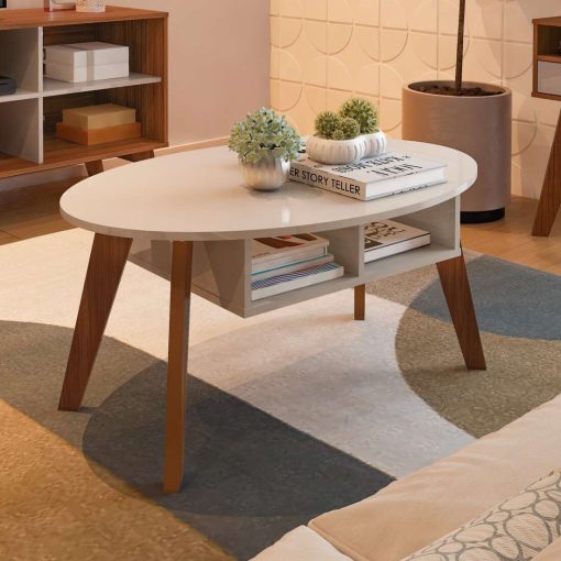 MESA DE CENTRO DIVA OFF WHITE/ CEDRO - Imagen 5