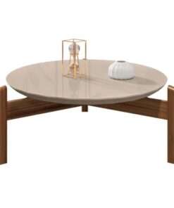 MESA DE CENTRO LIZZ OFF WHITE HIGH GLOSS/ CEDAR - Imagen 6