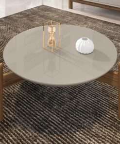 MESA DE CENTRO LIZZ OFF WHITE HIGH GLOSS/ CEDAR - Imagen 3