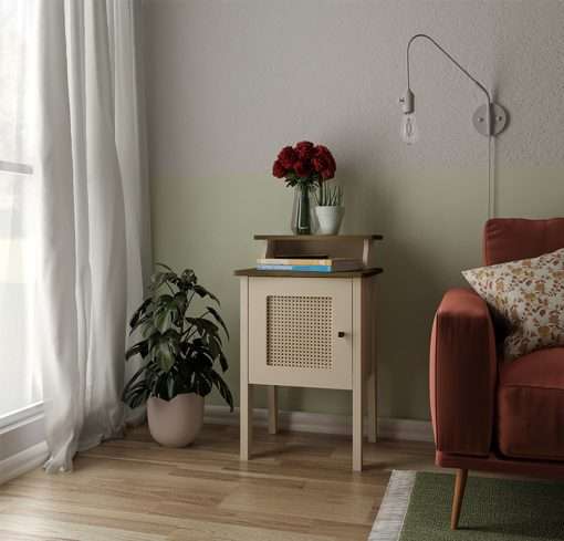 MESA DE APOYO CHARLOTTE PINO/OFF WHITE