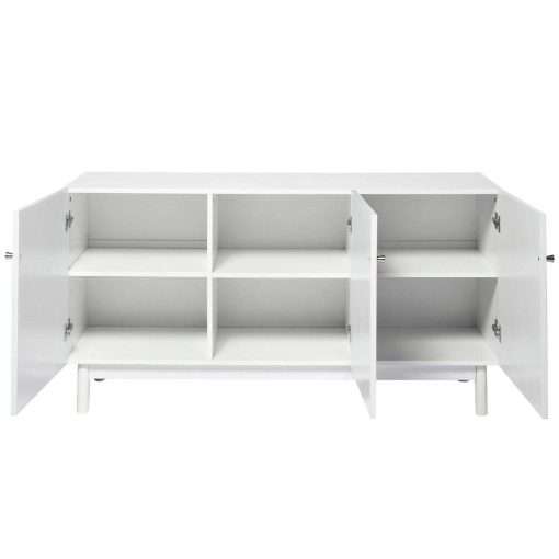 BUFFET CON PUERTAS EN RATAN BLANCA - Imagen 4