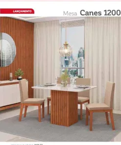 MESA CANES 120 FREIJO/OFF WHITE