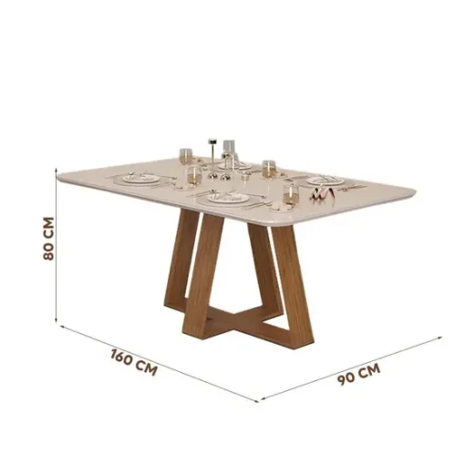 MESA CELESTE 1700x900x25 FREIJO/QUARTZO - Imagen 2
