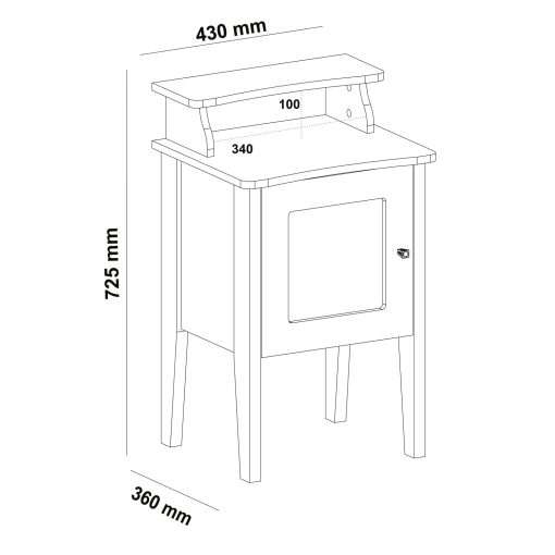 MESA DE APOYO CHARLOTTE MENTA/ROBLE - Imagen 2