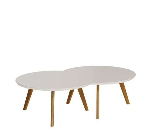 CONJUNTO DE MESA CLASSIC CENTRO LUNA OFF WHITE