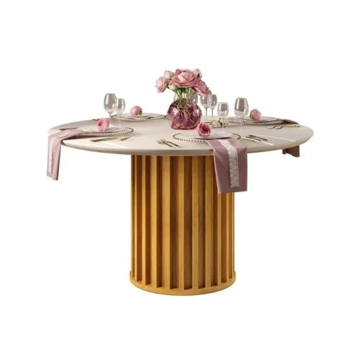MESA VIENA REDONDA CEDRO/OFF WHITE