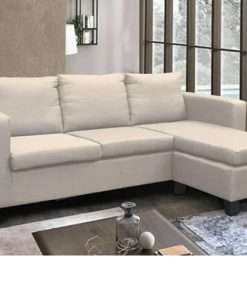 SOFA 3 POSICIONES CON CAJON CREMA