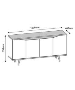 RACK GRACE 4 PUERTAS OFF WHITE - Imagen 7