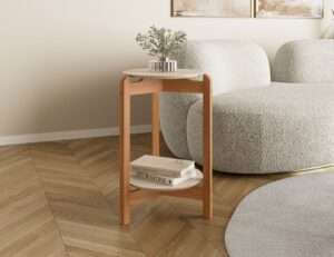 MESA DE CANTO LIZZ OFF WHITE HIGH GLOSS/CEDAR