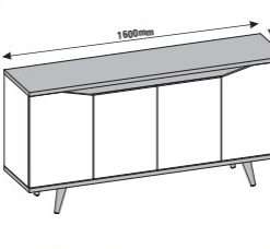 RACK GRACE 4 PUERTAS OFF WHITE - Imagen 3