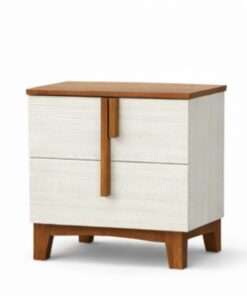 MESA DE NOCHE BRIONY BRUSHED WHITE PECAN