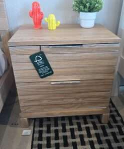 MESA DE NOCHE NORDIC BRUSHED PECAN