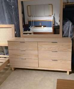 GAVETERO CON ESPEJO SUNSHINE NATURAL PINE