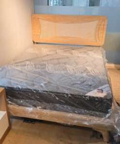CAMA KING PALMS BRUSHED WHITE AND NATURAL PINE