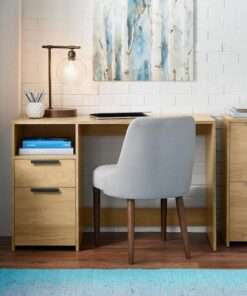 ESCRITORIO STY LE WELL BRAXTEN 47 IN RECTANGULAR LIGHT OAK BROWN FINI...