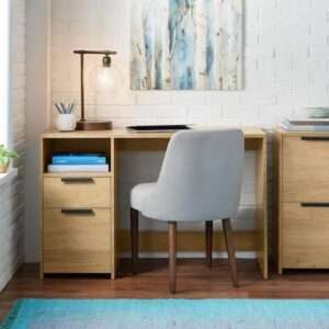 ESCRITORIO STY LE WELL BRAXTEN 47 IN RECTANGULAR LIGHT OAK BROWN FINI…