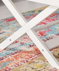 MESA DE CENTRO STYLE WELL RECCTANGULAR WHITE WOOD TRAY TOP COFFEE TAB... - Imagen 3