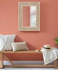 ESPEJO HOME DECOTATORS COLLECTION MEDIUM RECTANGLE NATURAL RATTAN AND...