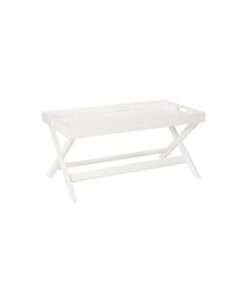 MESA DE CENTRO STYLE WELL RECCTANGULAR WHITE WOOD TRAY TOP COFFEE TAB... - Imagen 4
